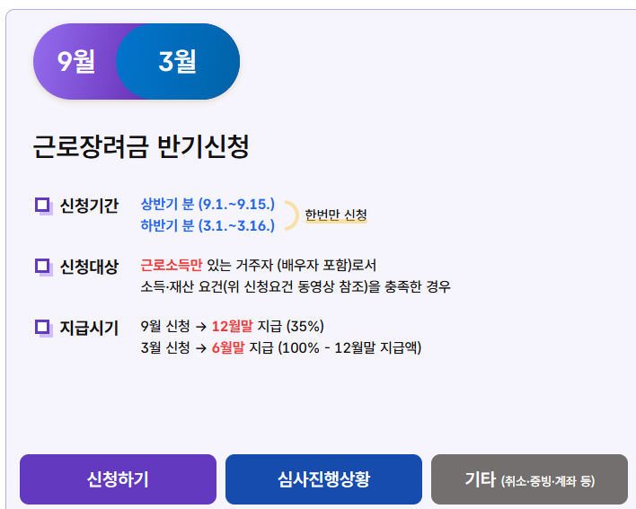근로장려금 반기신청 최대 165만원 받는 방법 2 image 54